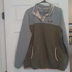 LL Bean lightweight pullover teal and hunter green women's XL Tall